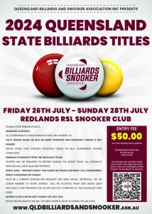 2024 QLD State Billiards Titles